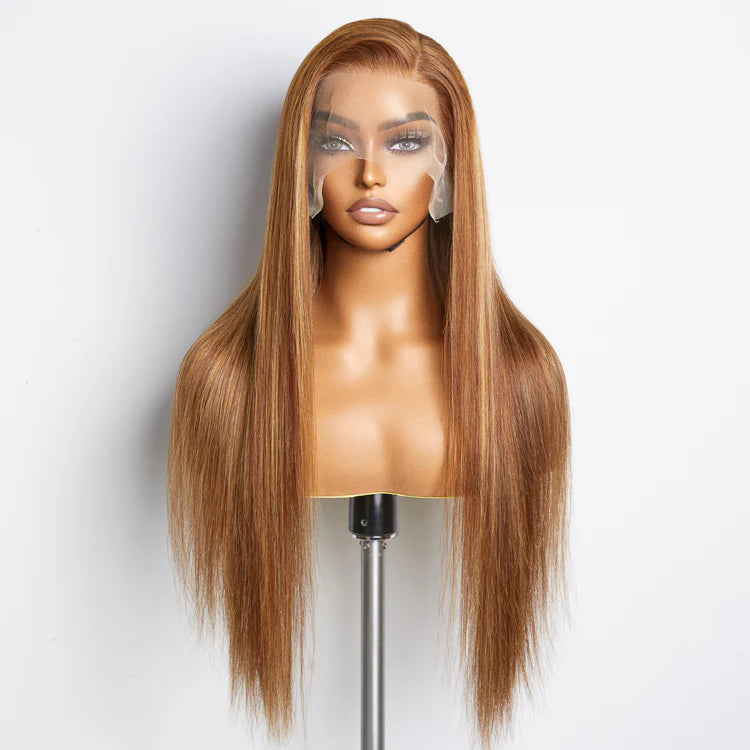 24” 150% Density 13x4 Pre-Plucked Free Part Lace Frontal Wig Straight