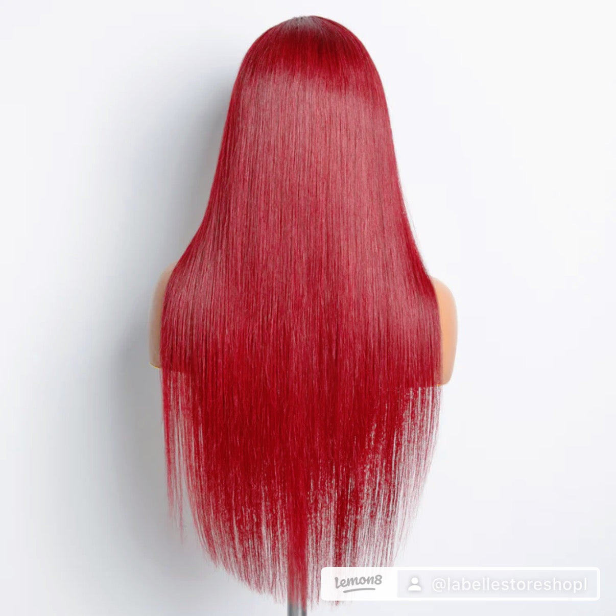 24”Inches Burgundy 13"x4" Lace Front Straight Wig Pre-Plucked Free Part 150% Density 100% Human Hair