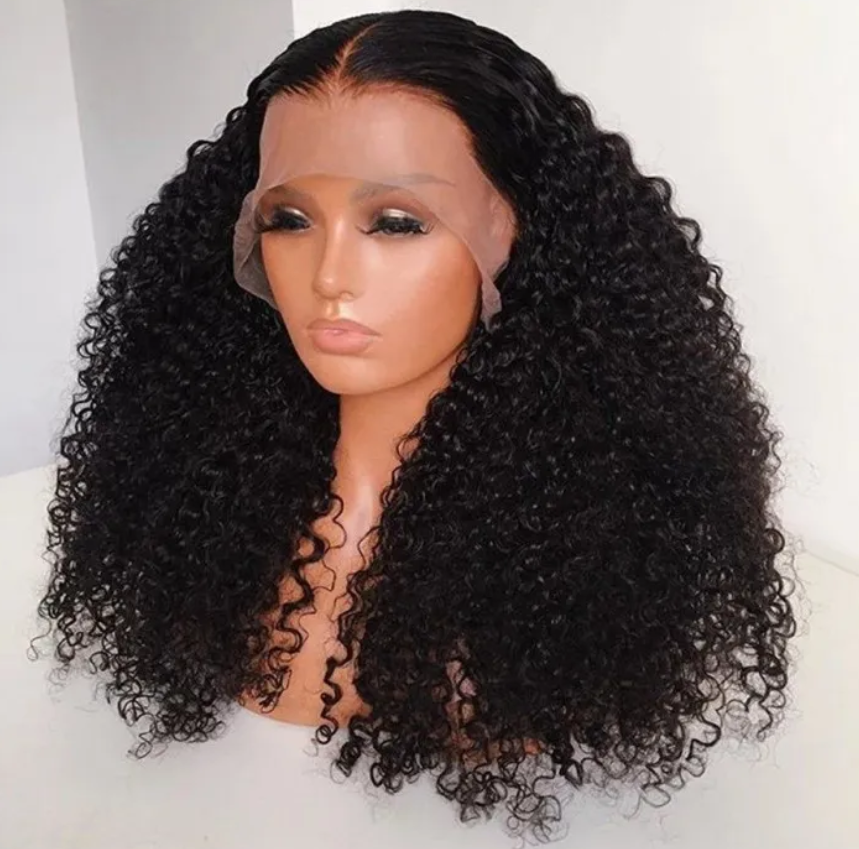 30” 30" 4x4 Kinky Curly Lace Frontal Wig 200% Density Pre-Plucked with Baby Hair Swiss Lace Kinky Curly Hairpiece