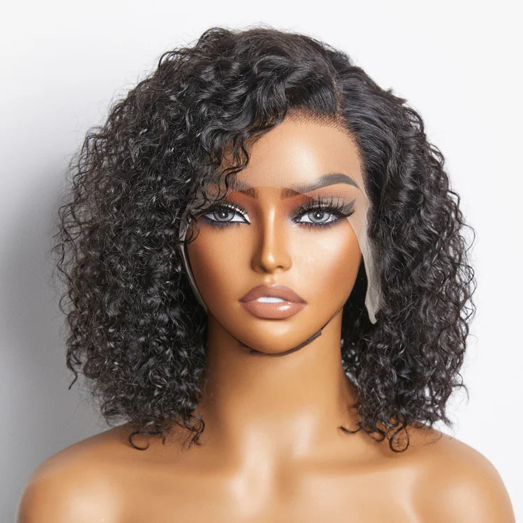 14”150% Density 13x4 Pre-Plucked Lace Frontal Bob Wig Curly
