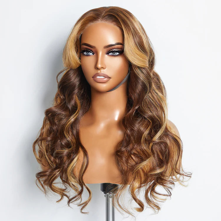 24” Wear and Go Glueless 150% Density 5x5 Lace Closure Wig #4/27 Body Wave