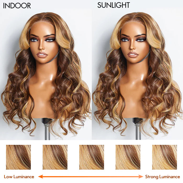 24” Wear and Go Glueless 150% Density 5x5 Lace Closure Wig #4/27 Body Wave