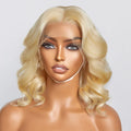 14” 150% Density 13x4 Pre-Plucked Lace Frontal Bob Wig Body Wave #613