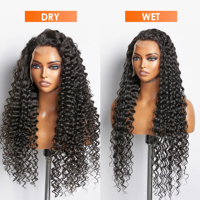 28”200% Density 13x4 Full Frontal Lace Wig Deep Wave