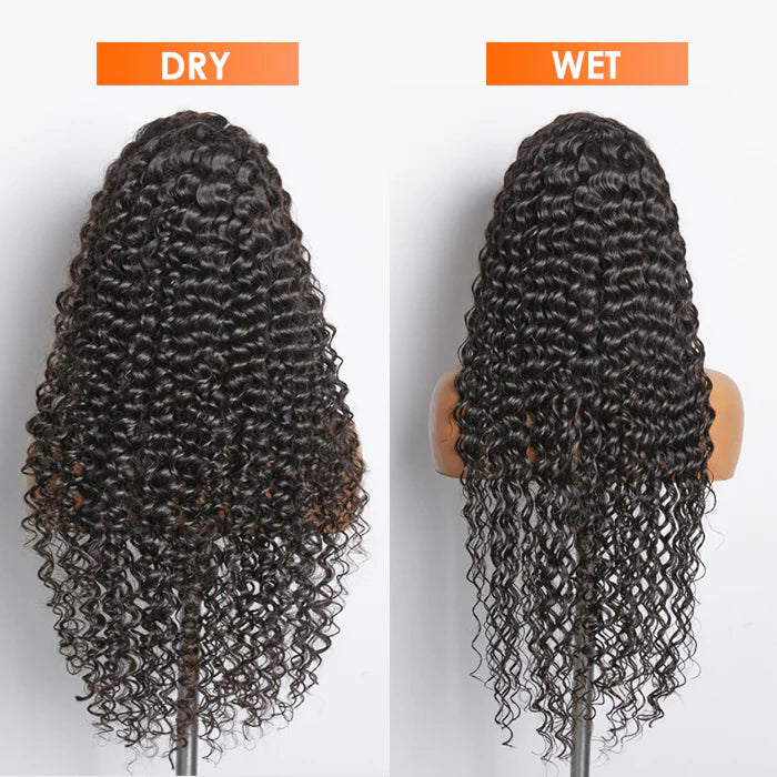 34” 200% Density 13x4 Full Frontal Lace Wig Deep Wave