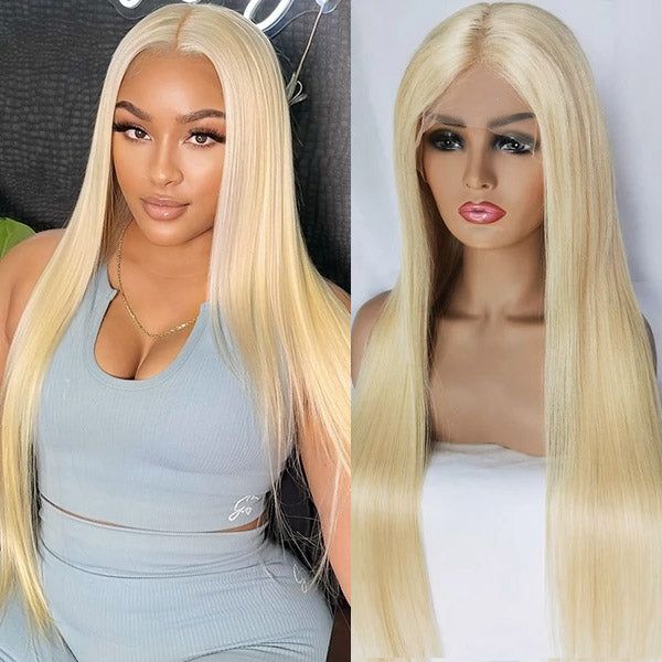 24” Shipping    #613 Blonde 5x5 Transparent Lace Closure Wig 180% Density Local Pick Up & Shipping