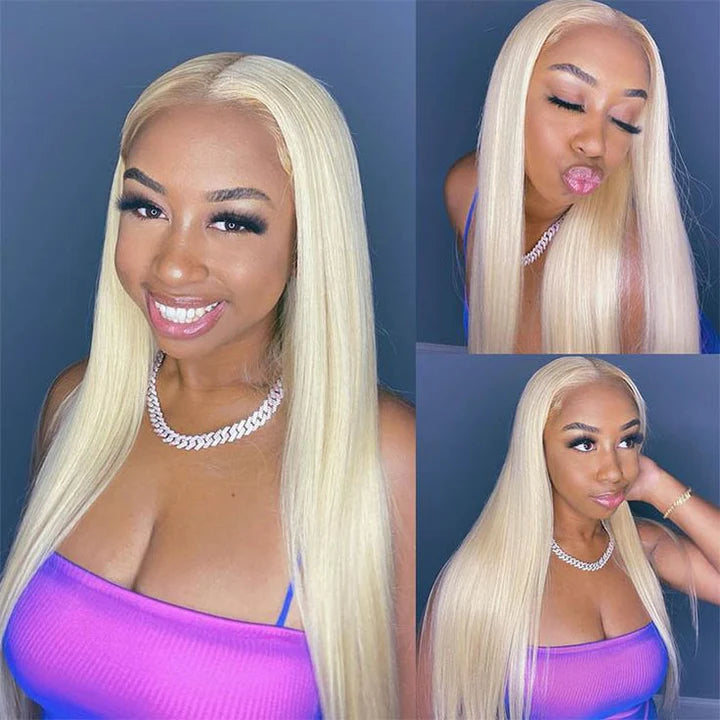 24” Shipping    #613 Blonde 5x5 Transparent Lace Closure Wig 180% Density Local Pick Up & Shipping